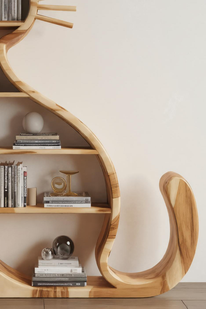 Modern Cat Bookshelf With Playful Design For Living Room Or Playroom Kitchnce