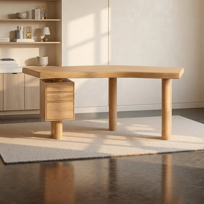 Modern L-Shaped Work Desk with Storage and Sleek Design for Home Office