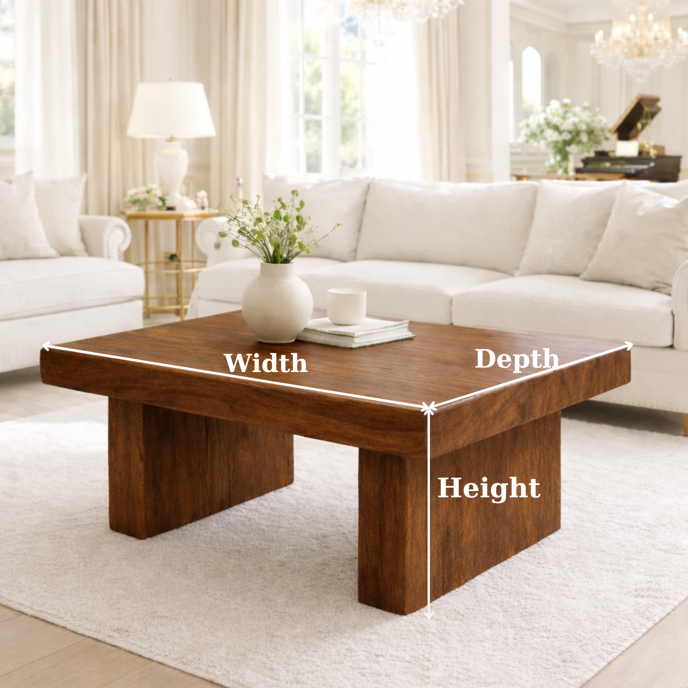 Solid Wood Coffee Table for Modern Living Rooms Kitchnce