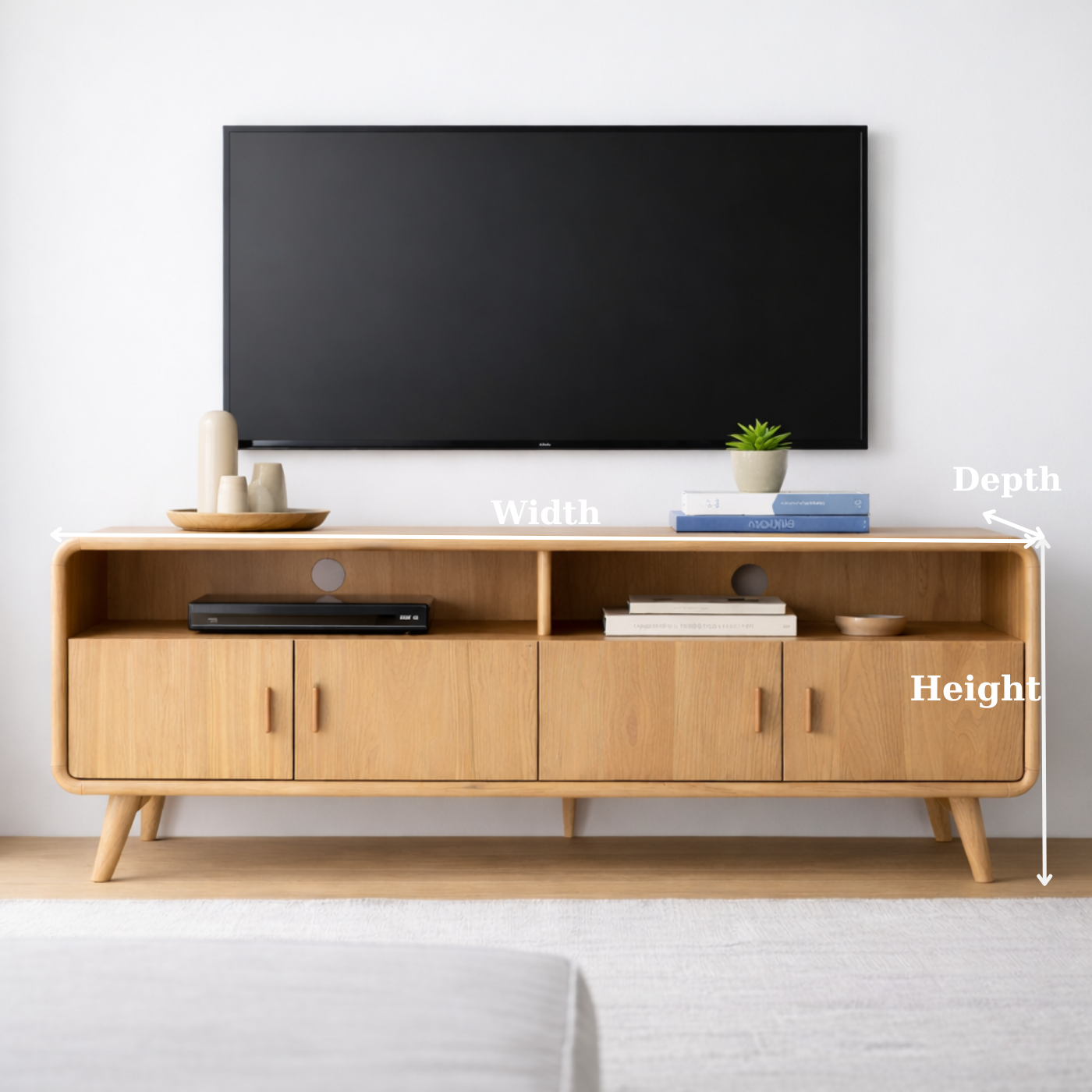 Modern Solid Wood TV Stand for Modern Living Rooms Kitchnce