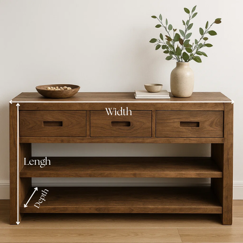 Handcrafted Solid Wood Console, Console Table Kitchnce