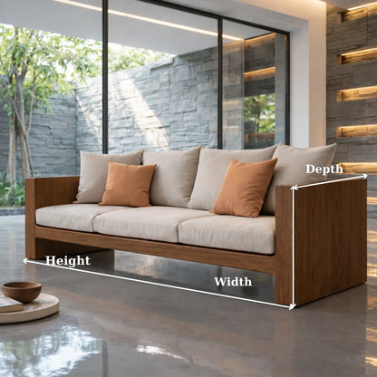 Minimalist Solid Wood Sofa Frame Modern Wooden Couch Base for Living Room Kitchnce