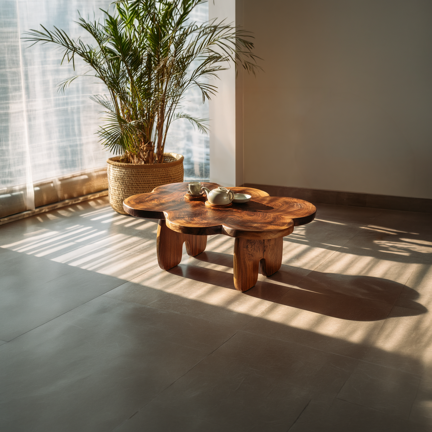 Organic Cloud-Shaped Coffee Table with Sculptural Low Profile