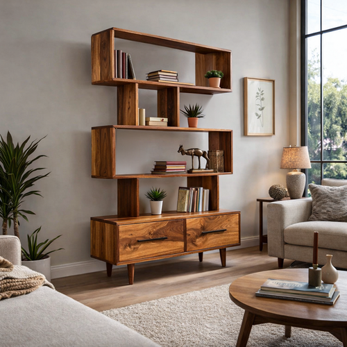 Minimal Natural Wood Bookshelf With Tiers For Home Decor Kitchnce