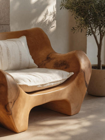 Modern Sculpted Armchair For Living Room Or Lounge Kitchnce