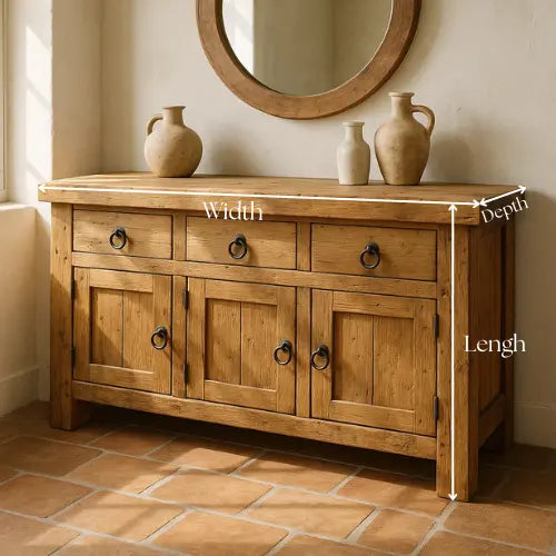 Handcrafted Solid Wood Console Table, Rustic Farmhouse Charm Kitchnce