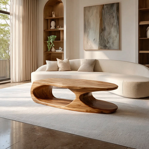 Organic Loop Coffee Table With Sculptural Open Base