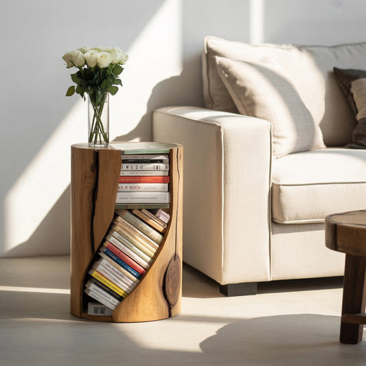 Modern Organic Bookcase With Accent Design For Living Room Kitchnce
