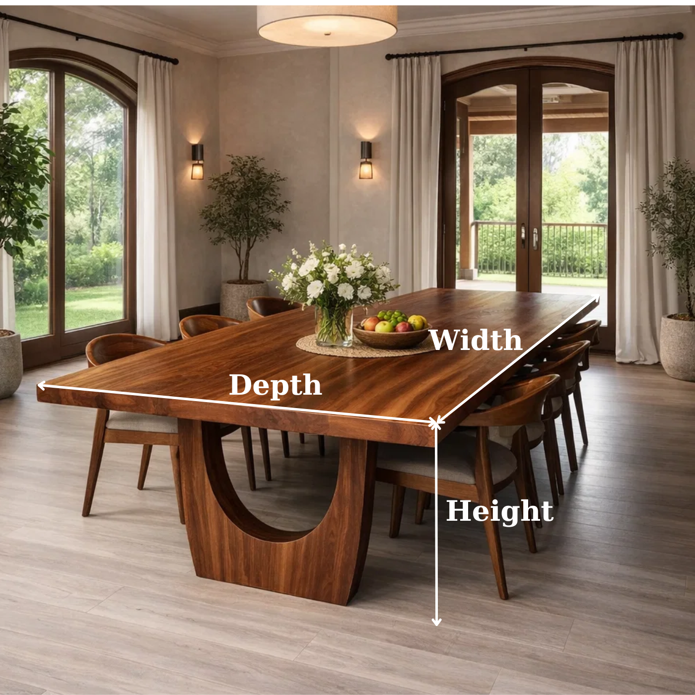 Handcrafted Solid Wood Dining Table for Modern Home Decor