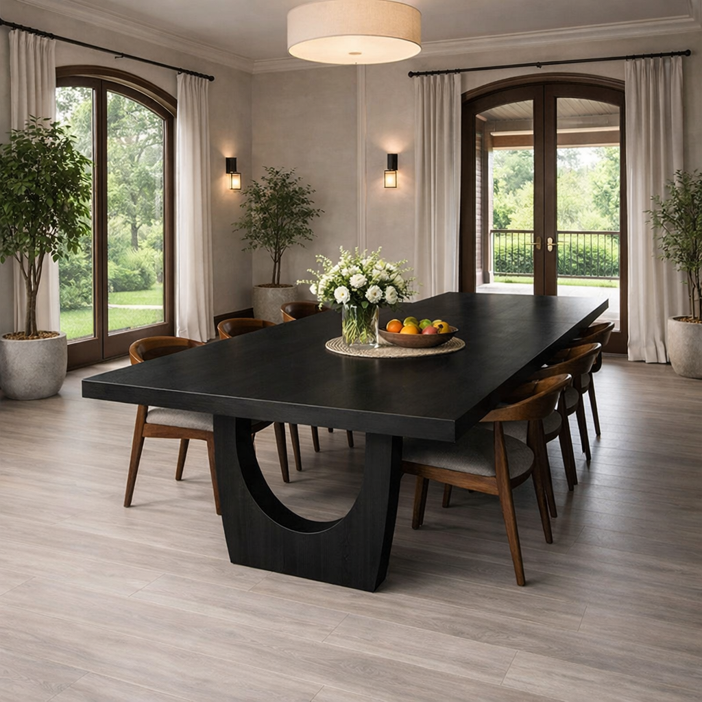 Handcrafted Solid Wood Dining Table for Modern Home Decor