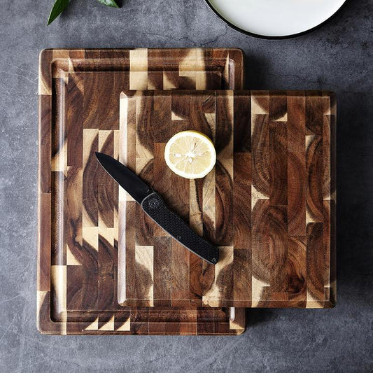 Premium Acacia Wood Cutting Board - Large Non-Toxic Kitchen Chopping Surface with Juice Groove & Anti-Slip Design for Mess-Free Meal Prep
