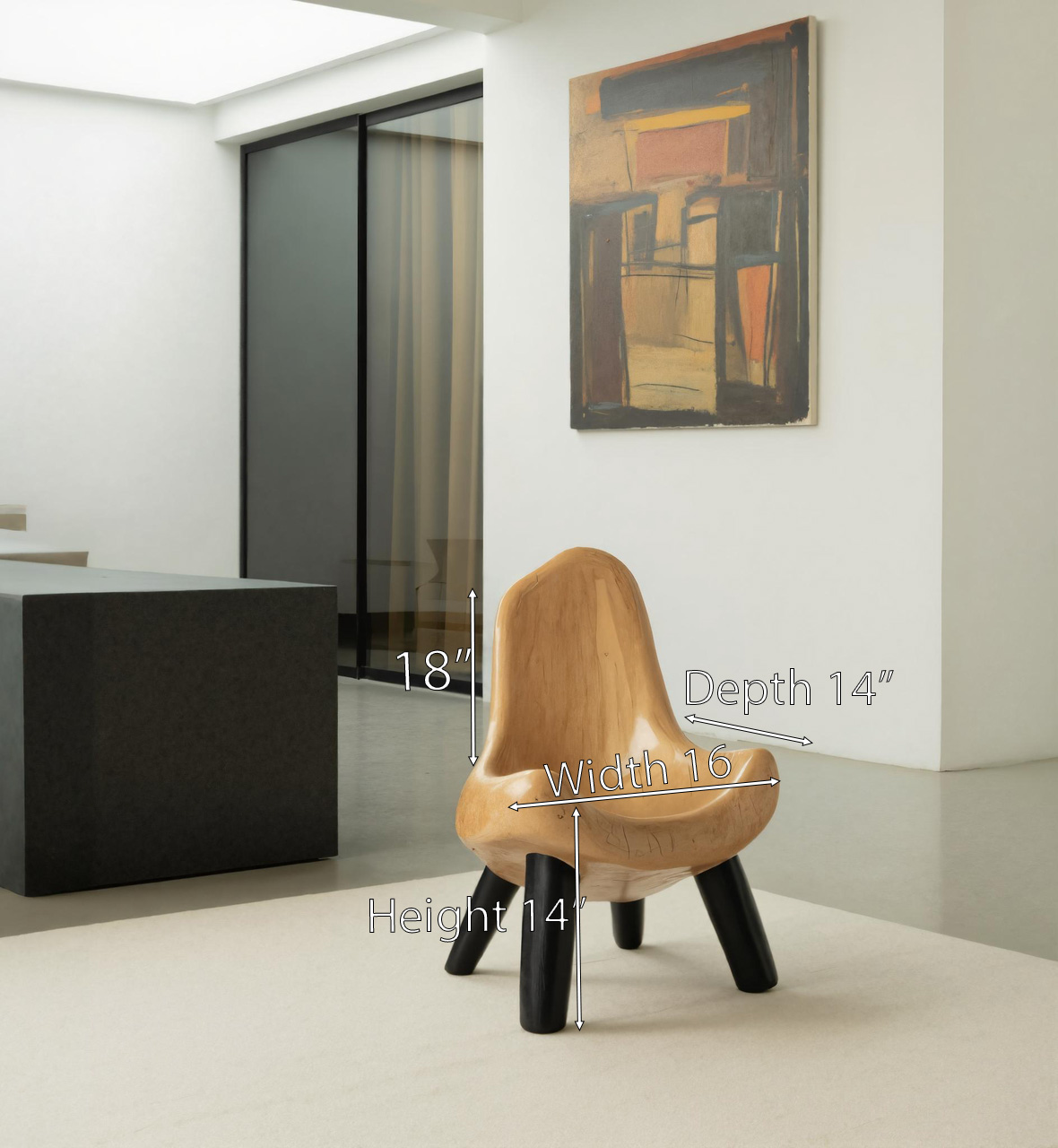 Modern Sculptural Accent Chair For Living Room Or Nursery Kitchnce