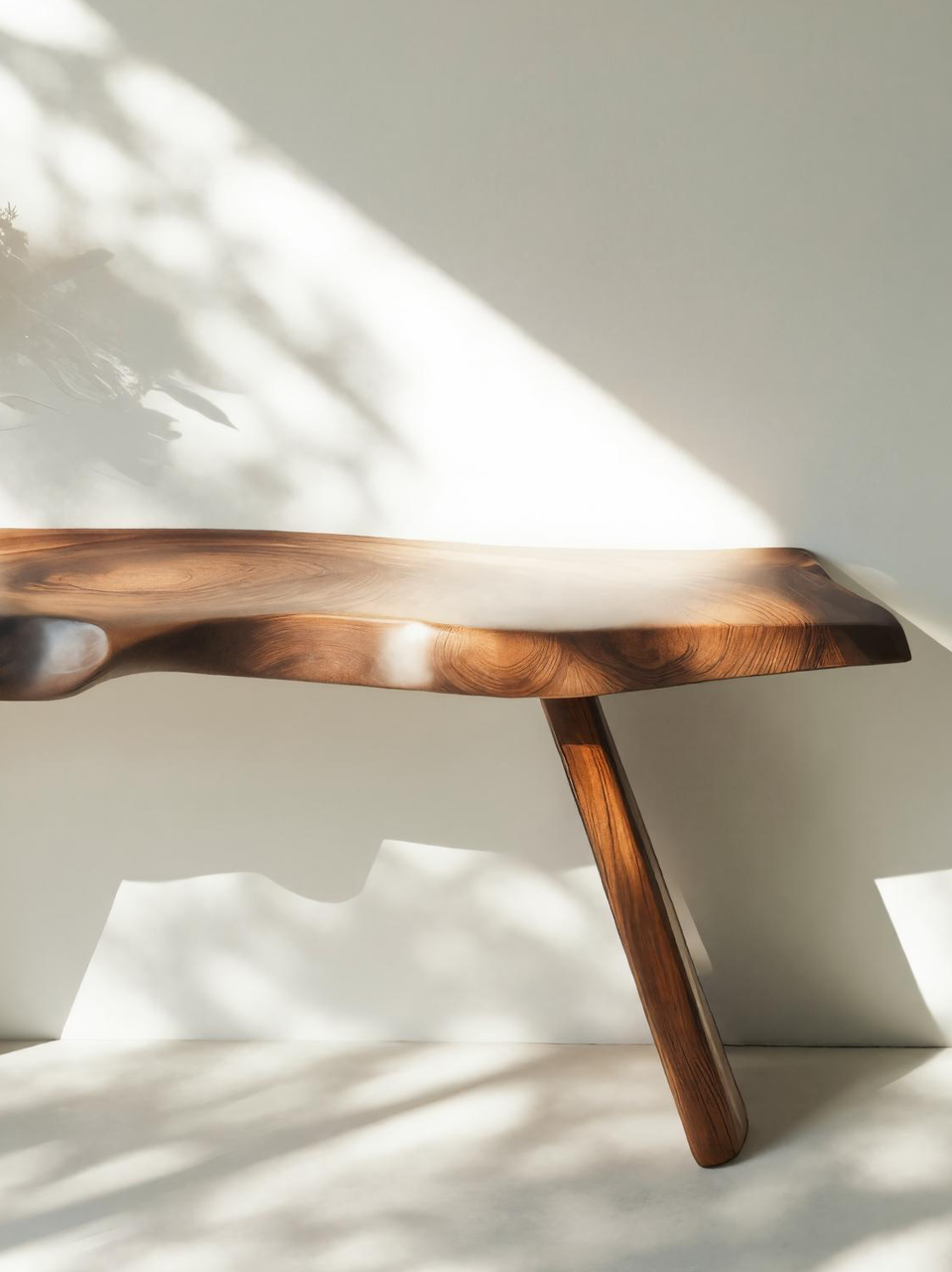 Organic Live Edge Bench For Entryway Or Hallway Kitchnce