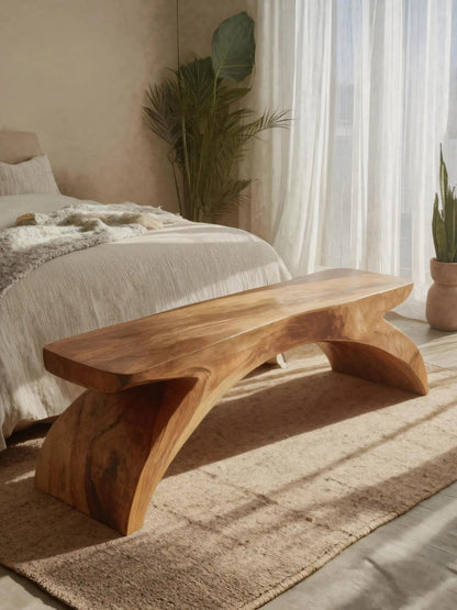 Organic Sculptural Bench For Bedroom Or Living Room Kitchnce