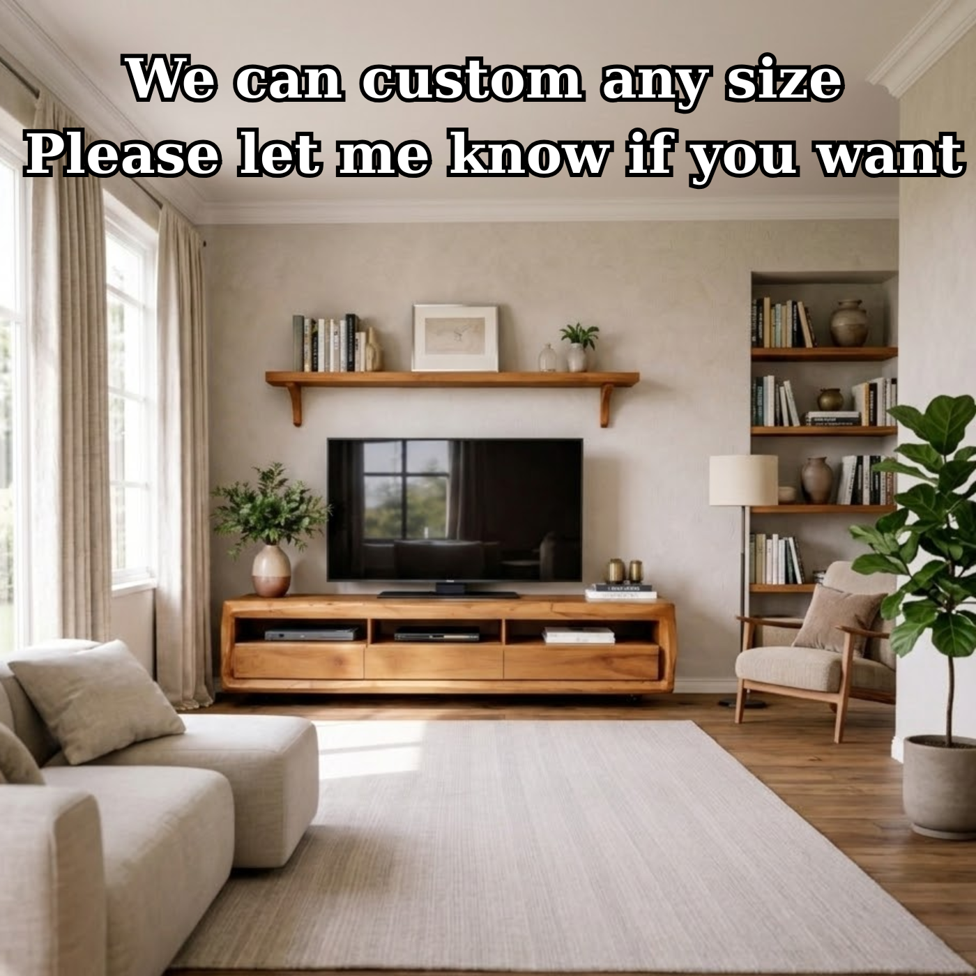 Solid Wood TV Stand with Drawers and Open Shelf – Rustic Modern Wooden Media Console Kitchnce