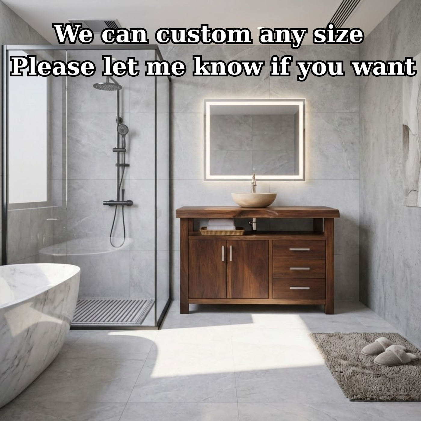 Solid Wood Bathroom Vanity with Cabinet Doors, Three Drawers and Open Shelf – Freestanding Natural Wood Vanity Kitchnce