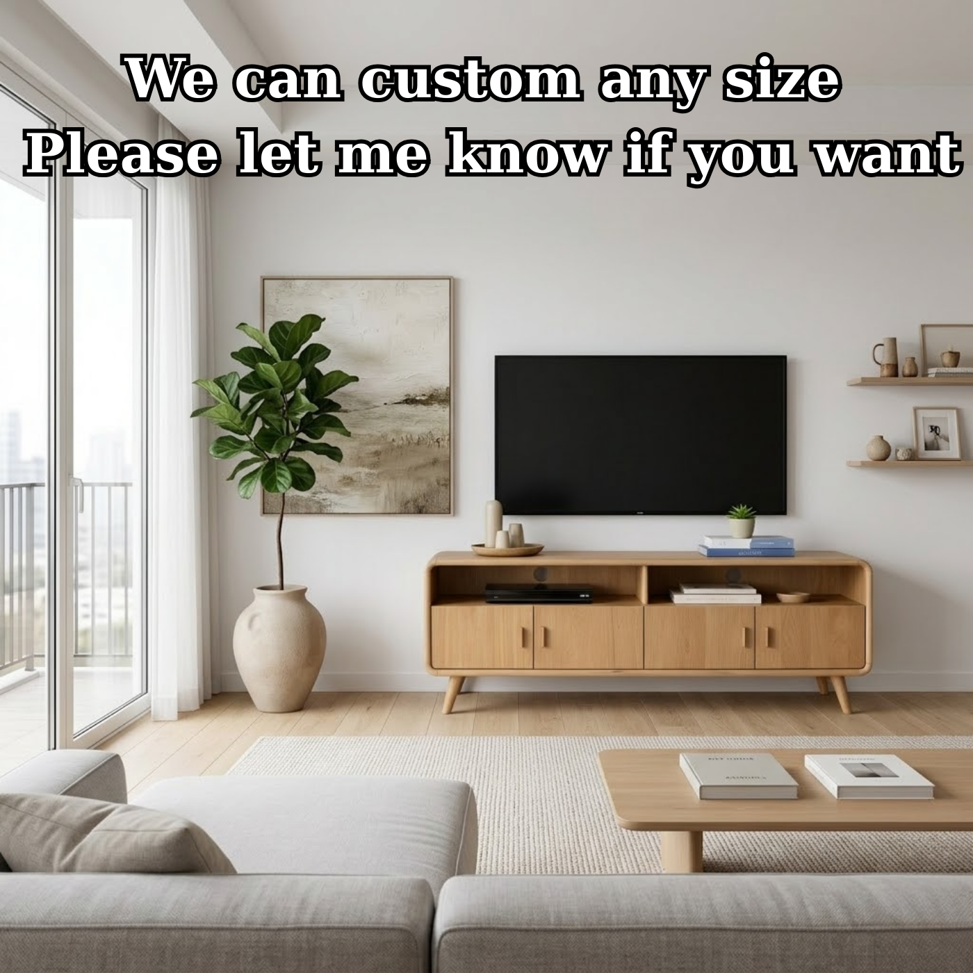 Modern Solid Wood TV Stand for Modern Living Rooms Kitchnce