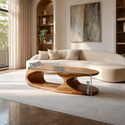 Organic Loop Coffee Table With Sculptural Open Base