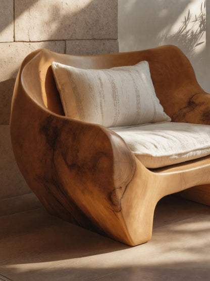 Modern Sculpted Armchair For Living Room Or Lounge Kitchnce