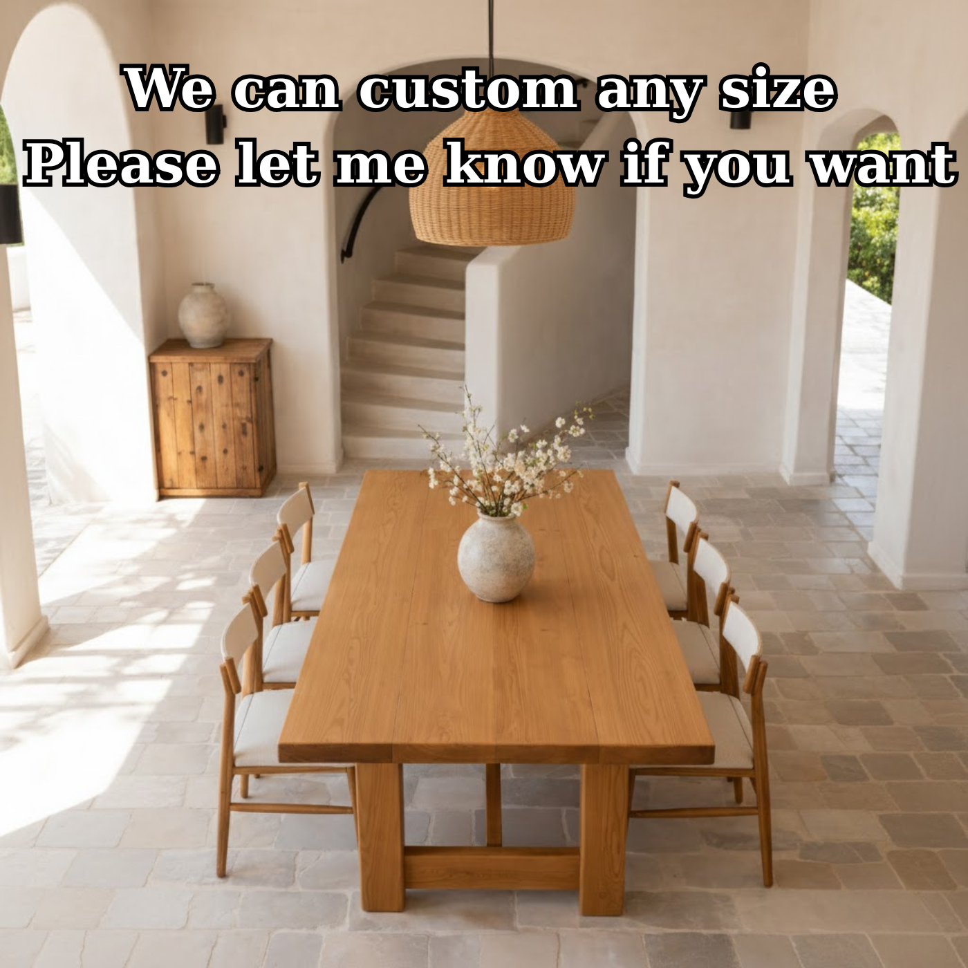 Solid Wood Dining Table Timeless Modern Design