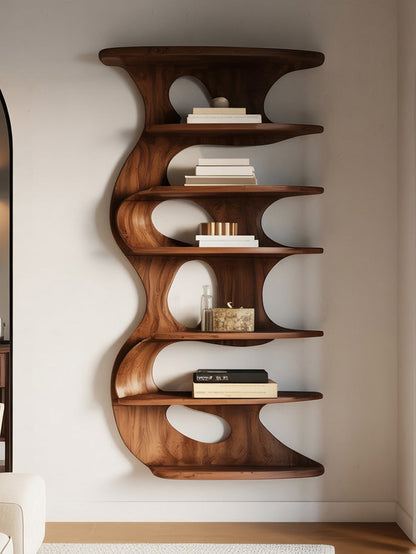 Modern Wall Mounted Bookshelf For Living Room Kitchnce