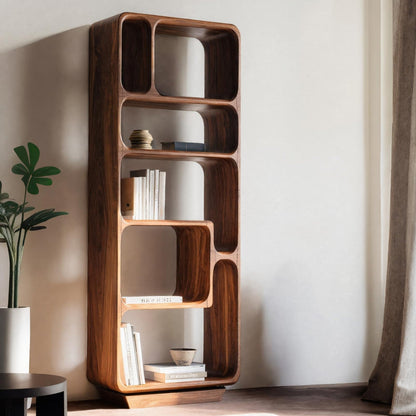 Minimalist Tall Bookshelf For Living Room Or Entryway Kitchnce