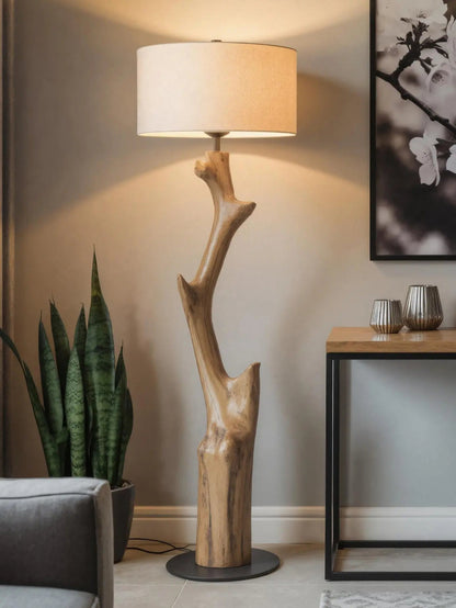 Rustic Tree Branch Floor Lamp For Bedroom Kitchnce