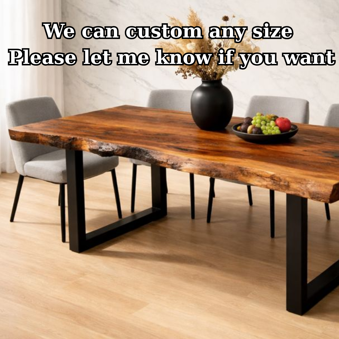 Handcrafted Live Edge Wood Dining Table for Modern Living