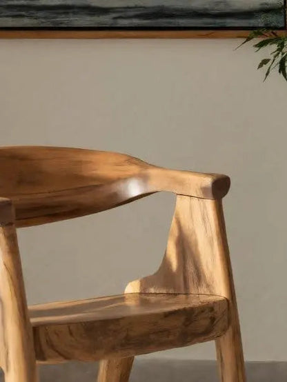 Sculptural Armchair With Curved Backrest For Living Room Kitchnce
