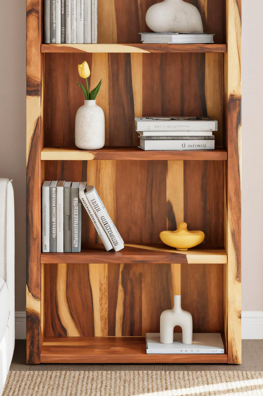 Arched Open Bookshelf For Living Room Or Office Kitchnce