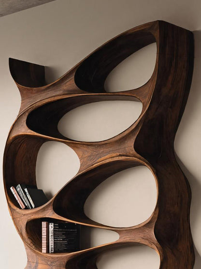 Artistic Sculptural Wall Mounted Bookshelf For Living Room Kitchnce