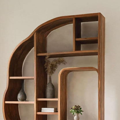 Minimalist Organic Bookshelf With Drawers For Home Decor Kitchnce