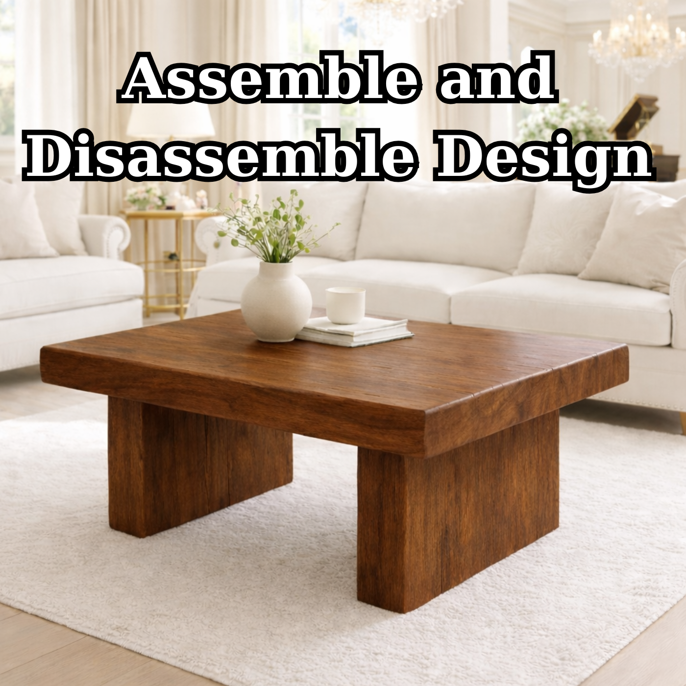 Solid Wood Coffee Table for Modern Living Rooms Kitchnce