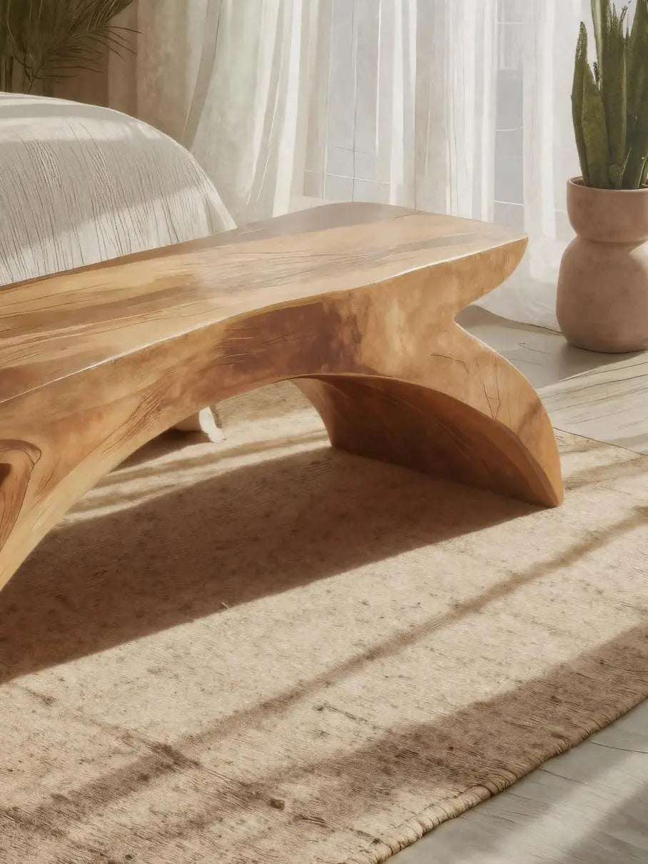 Organic Sculptural Bench For Bedroom Or Living Room Kitchnce