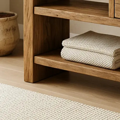 Handcrafted Natural Wood Console Table – Minimal Organic Design Kitchnce