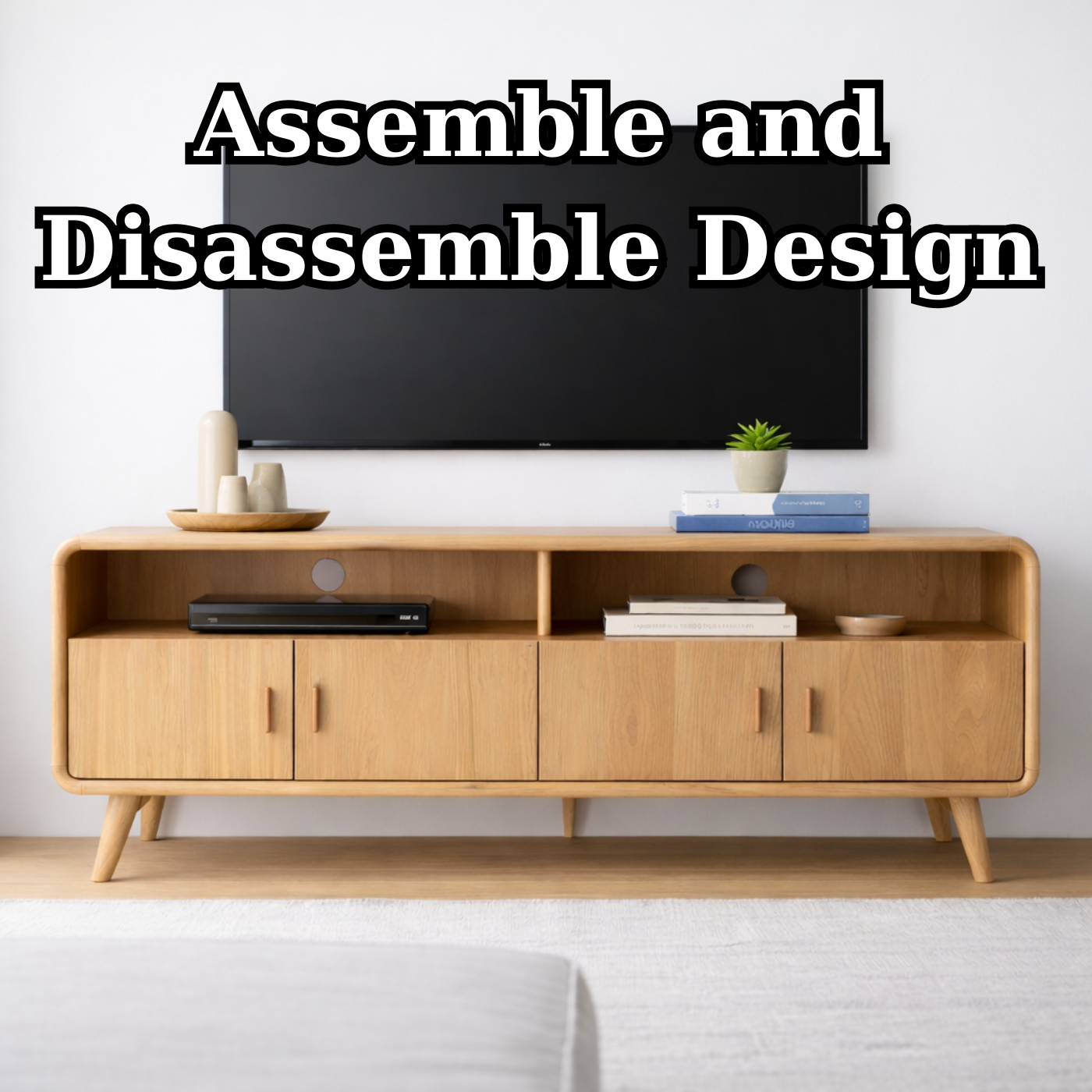 Modern Solid Wood TV Stand for Modern Living Rooms Kitchnce