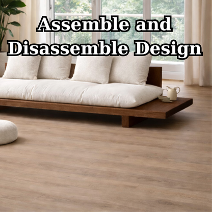 Modern Japandi Solid Wood Platform Sofa