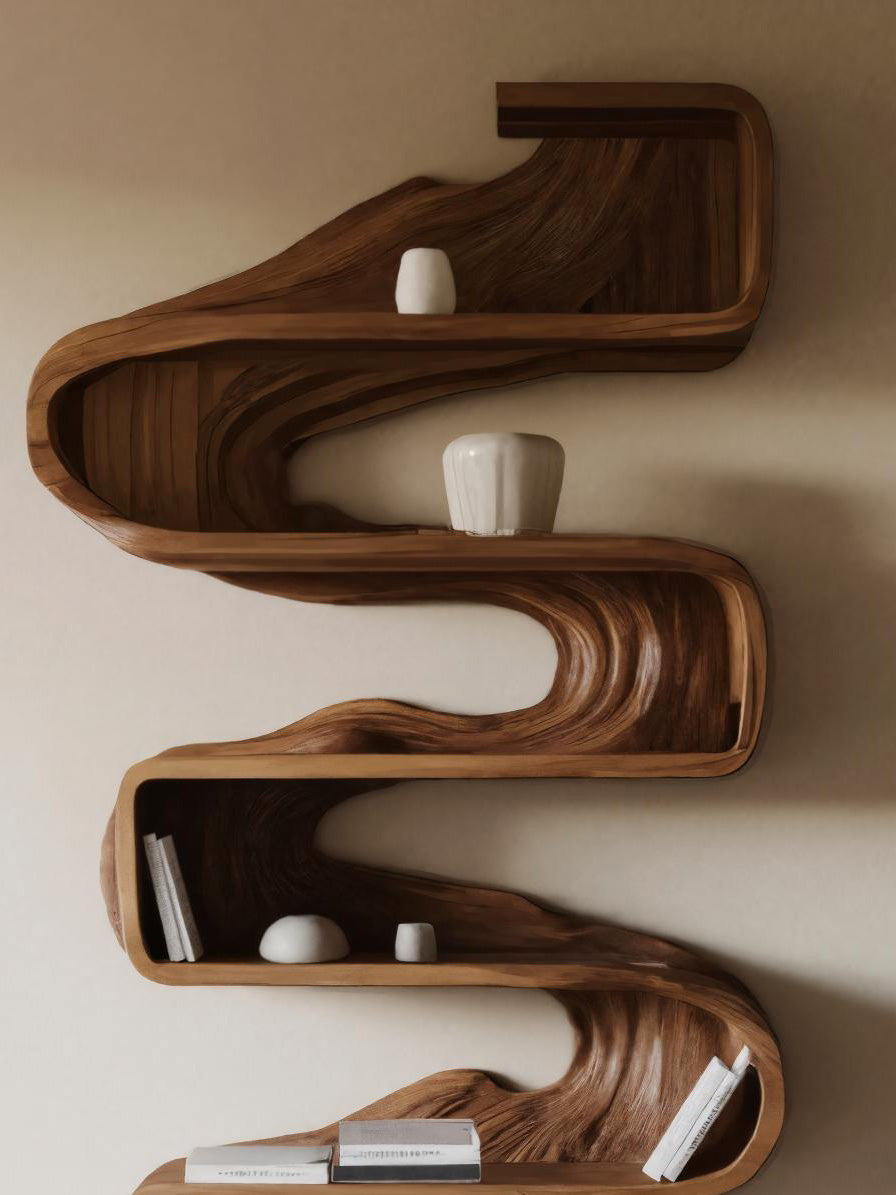 Artistic Sculptural Bookshelf For Living Room Kitchnce