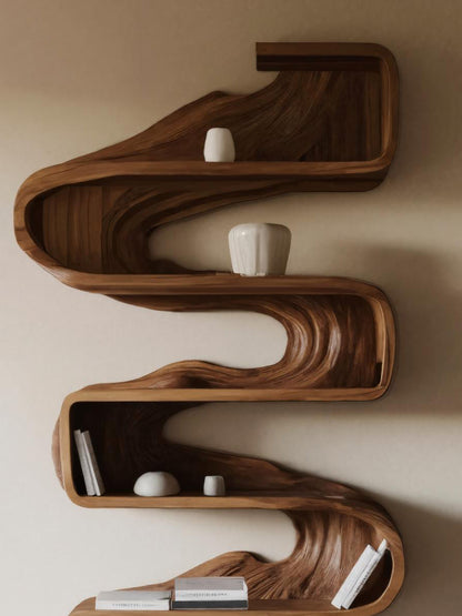 Artistic Sculptural Bookshelf For Living Room Kitchnce