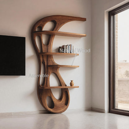 Modern Organic Bookshelf For Living Room Interior Decor Kitchnce