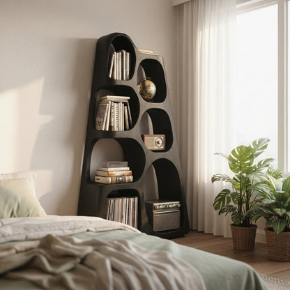 Organic Wooden Bookshelf For Japandi Furniture Decor Kitchnce