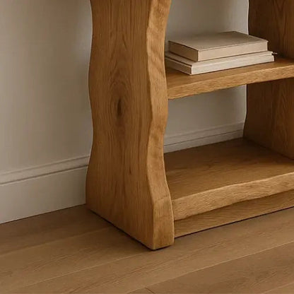 Handcrafted Solid Wood Sculptural Console Table – Organic Modern Design Kitchnce
