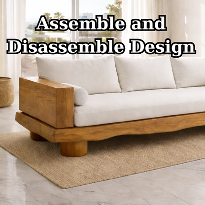 Solid Wood Platform Sofa Luxury Modern Style