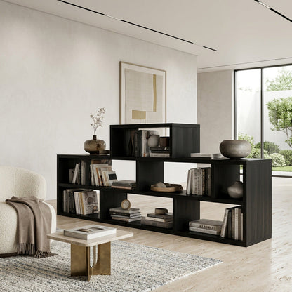Handcrafted Wooden Bookshelf With Multi Storage For Living Space Kitchnce