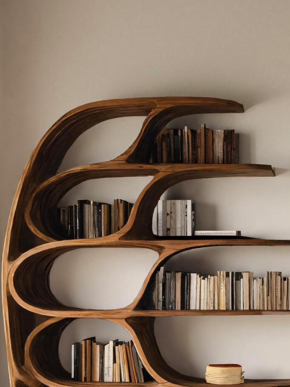 Modern Sculptural Bookshelf For Bedroom Or Living Room Kitchnce