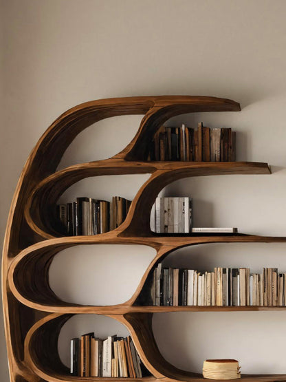 Modern Sculptural Bookshelf For Bedroom Or Living Room Kitchnce