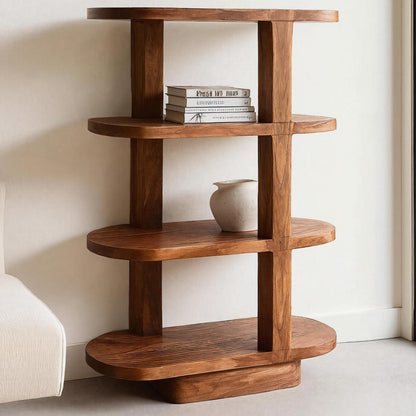 Modern Open Bookcase For Living Room Space Kitchnce