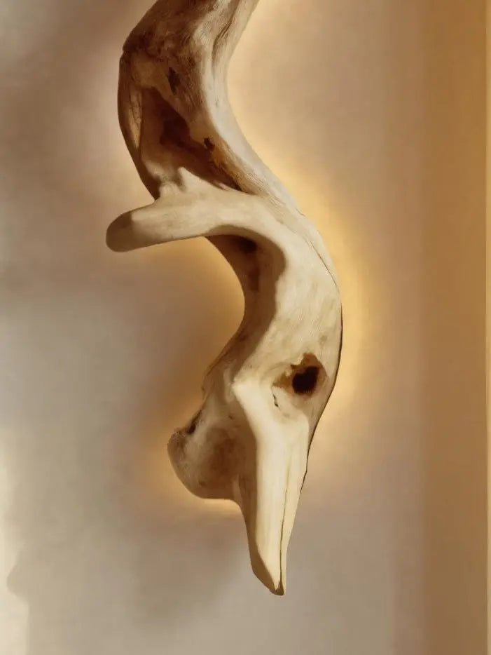 Rustic Organic Wall Lamp Sculpture For Living Room Kitchnce