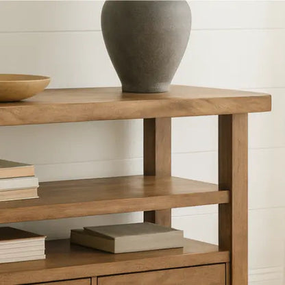 Handcrafted Solid Wood Console Table – Modern Rustic Elegance Kitchnce