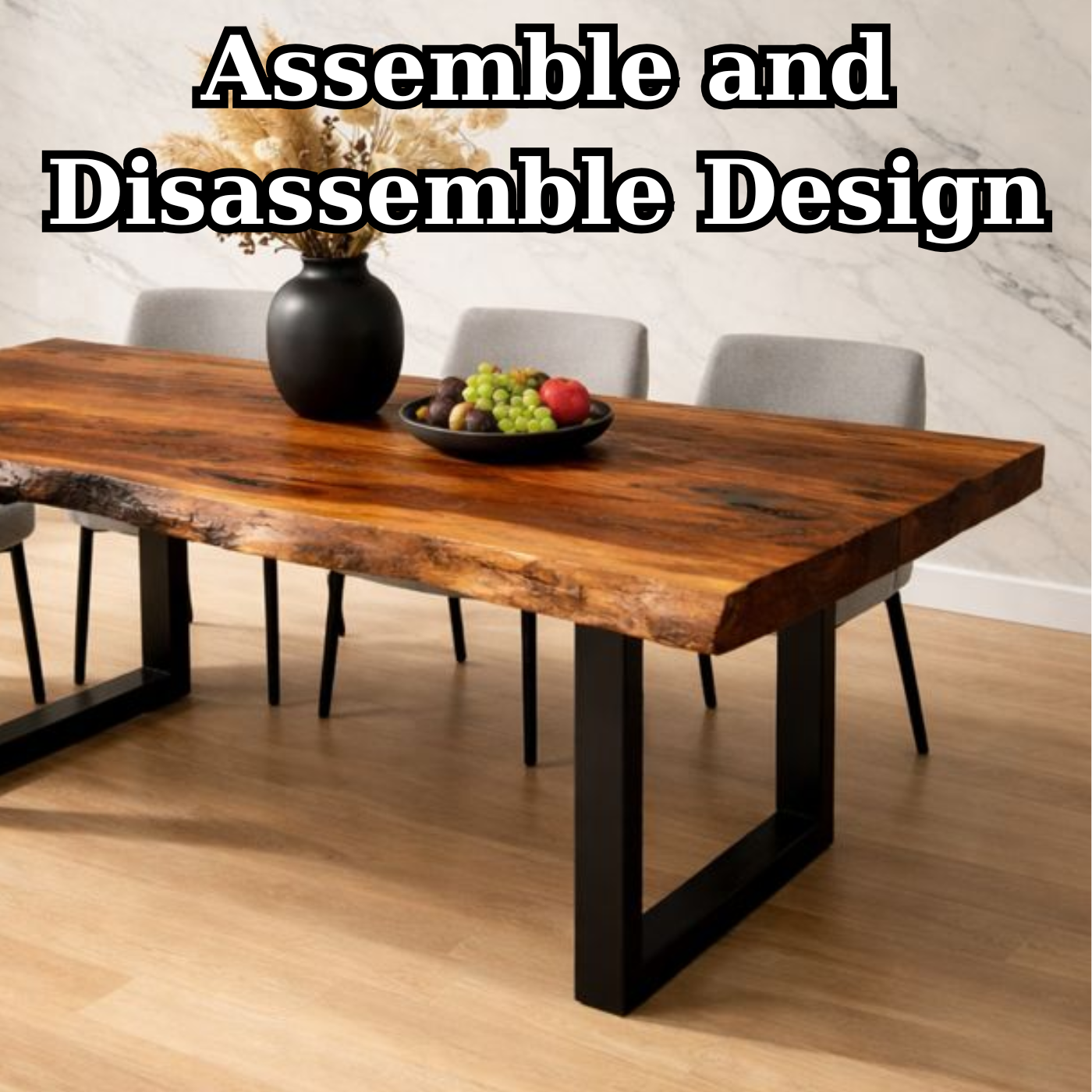 Handcrafted Live Edge Wood Dining Table for Modern Living